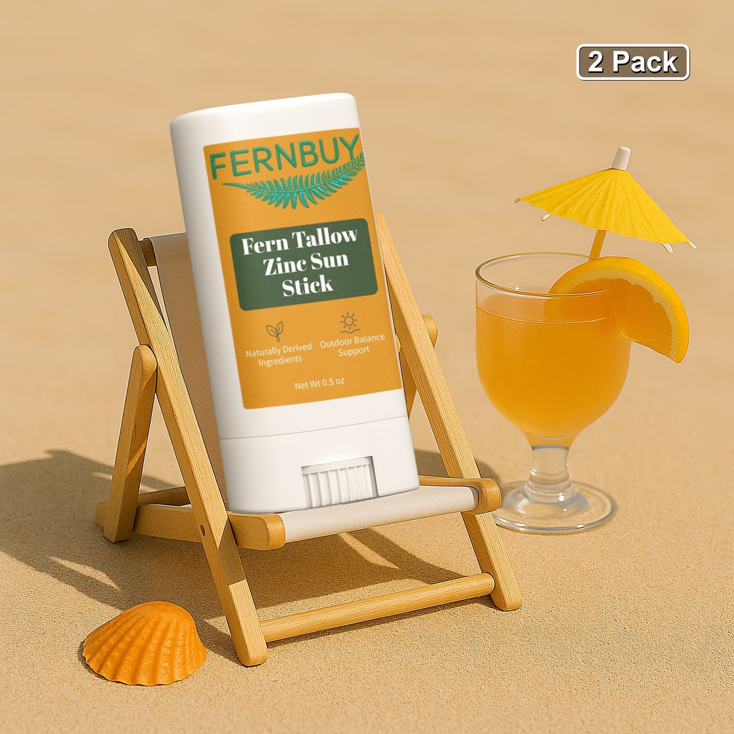 Fern Tallow Zinc Sun Stick 2 Pack - Fernbuy