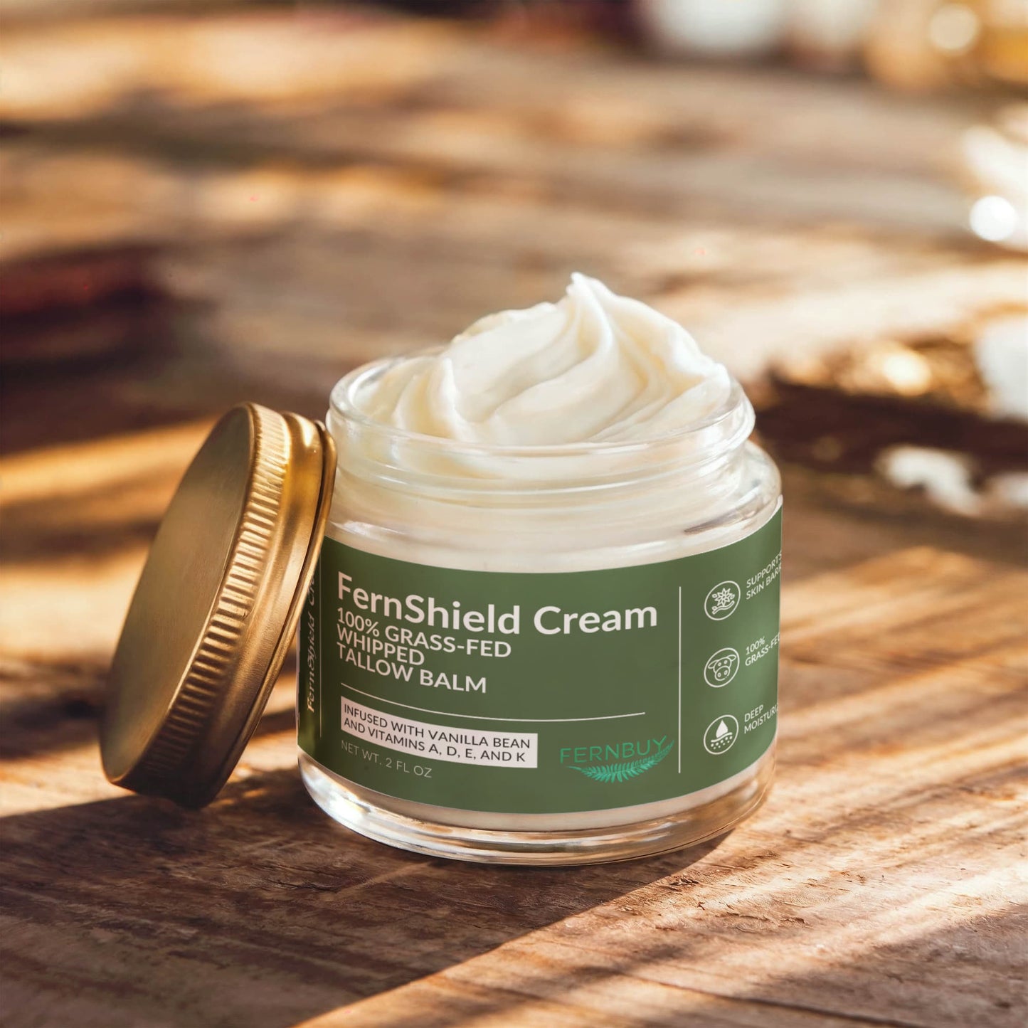 FernShield Cream - Whipped Grass-Fed Tallow Balm with Vanilla Bean - Fernbuy