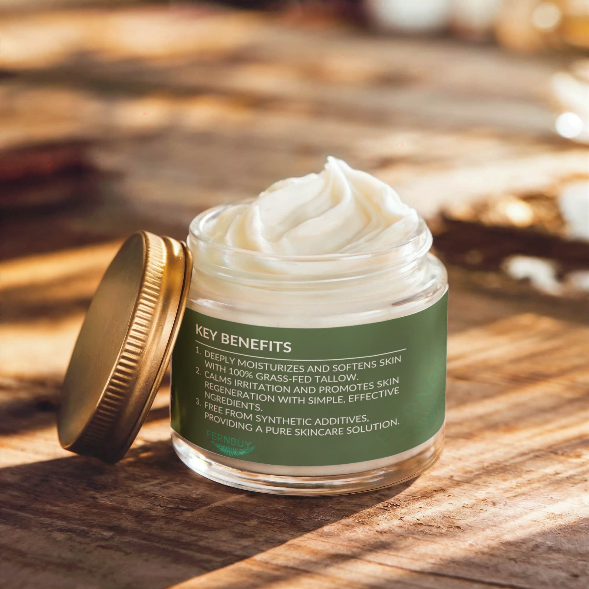 FernShield Cream - Whipped Grass-Fed Tallow Balm with Vanilla Bean - Fernbuy