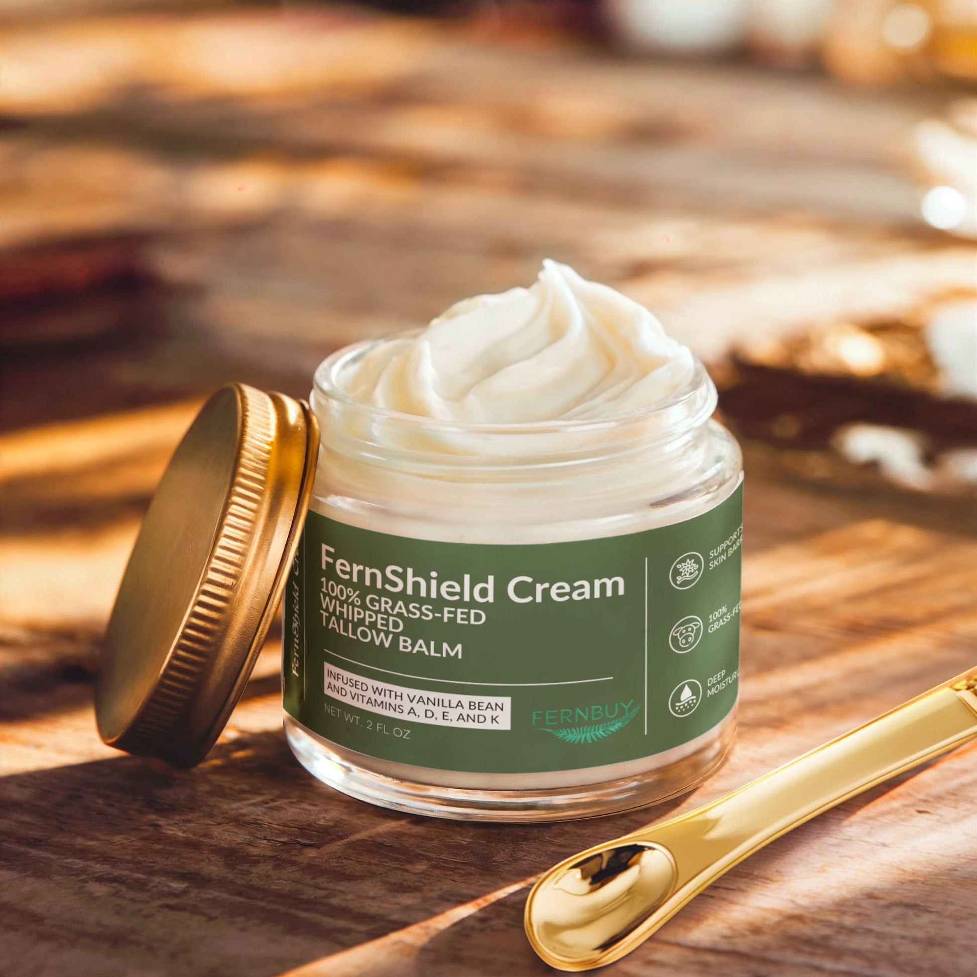 FernShield Cream - Whipped Grass-Fed Tallow Balm with Vanilla Bean - Fernbuy